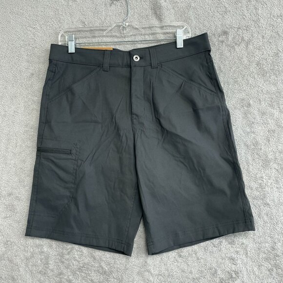 NEW Eddie Bauer Men's 32 Rainier 10" Tech Short Black Outdoor Cargo Shorts - Picture 1 of 6